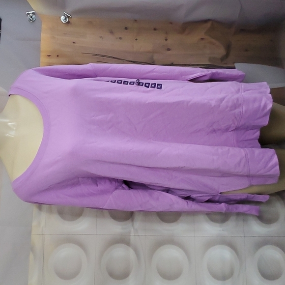 90 Degree by Reflex Luxe Side Slit Sweatshirt in Plumeria Purple Size XXL - Picture 2 of 8